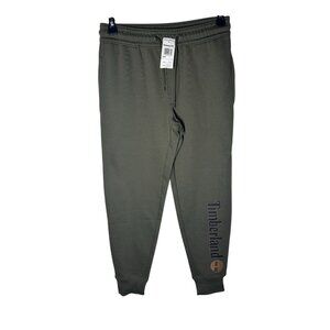 Timberland Olive Green Jogger Sweatpants Men's Small Ribbed Cuffs NEW